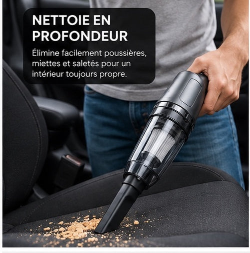 CleanDrive - aspirateur voiture en utilisation